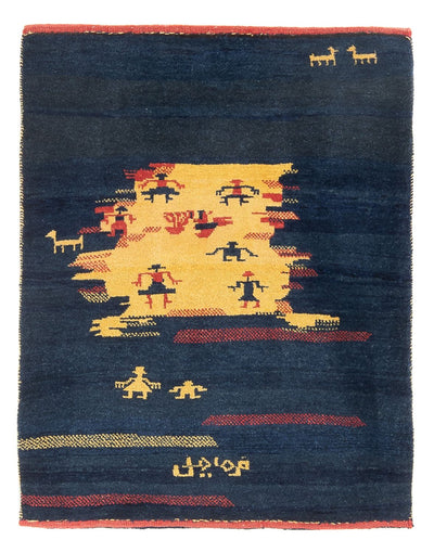 Persisk Gabbeh Teppe 92x120cm - Perserteppich Wollteppich