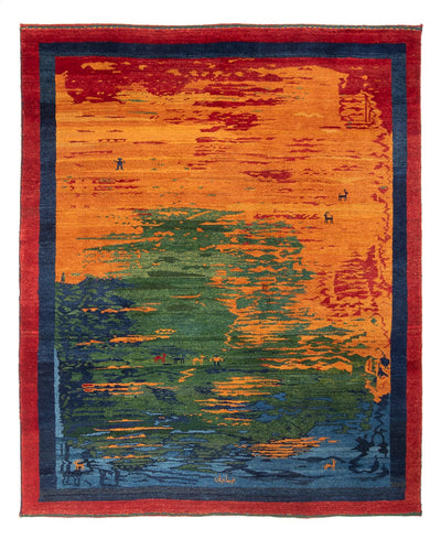 Persisk Gabbeh Teppe 198x238cm - Perserteppich Wollteppich