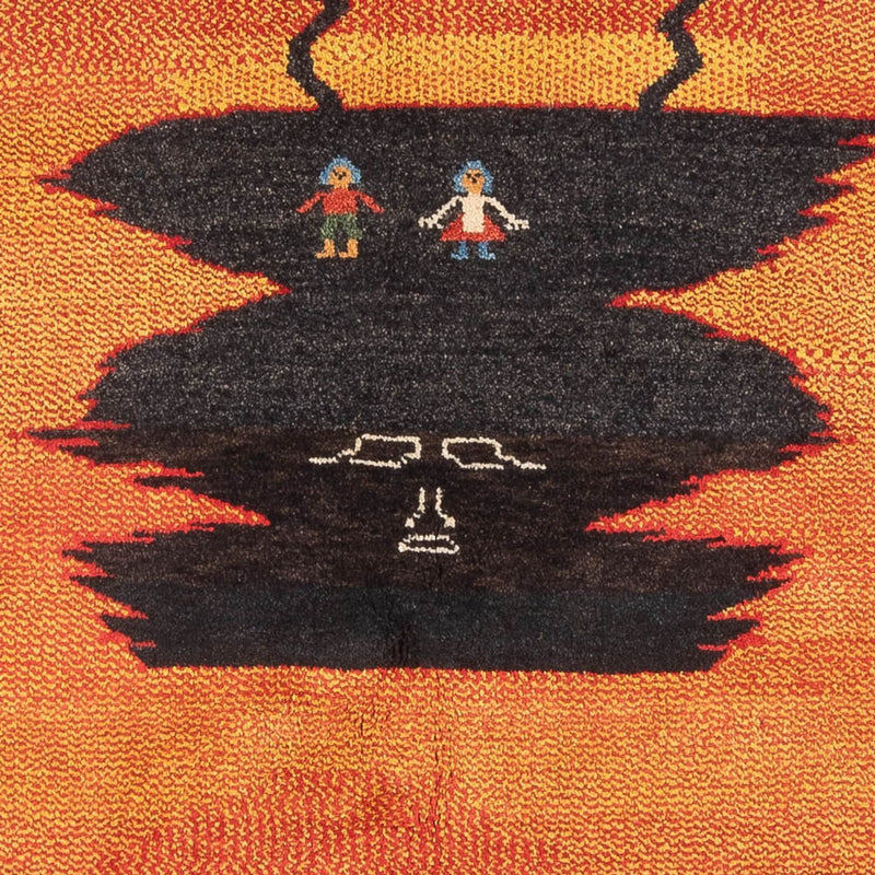 Persisk Gabbeh Teppe 196x150cm - Perserteppich Wollteppich