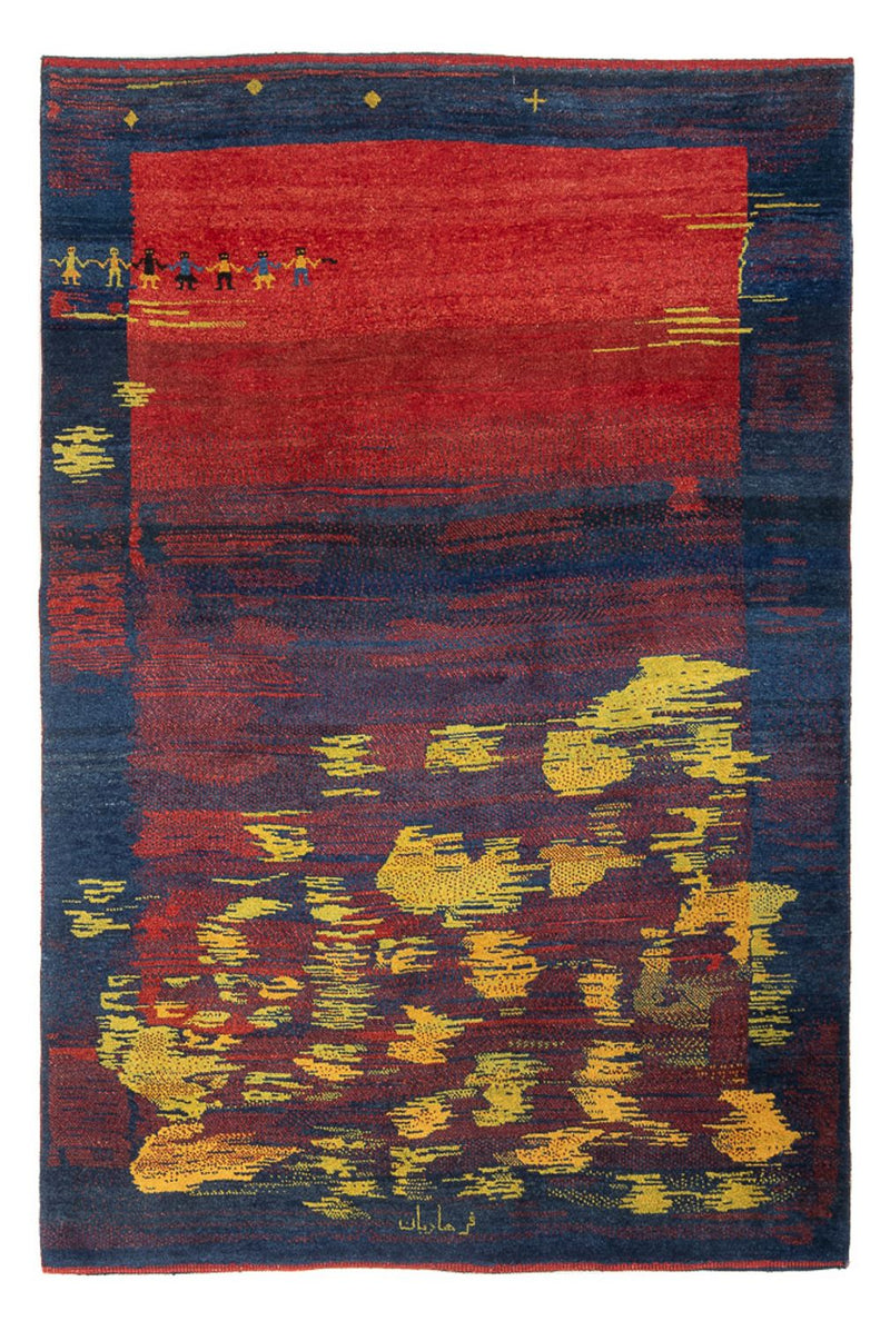Persisk Gabbeh Teppe 190x266cm - Perserteppich Wollteppich