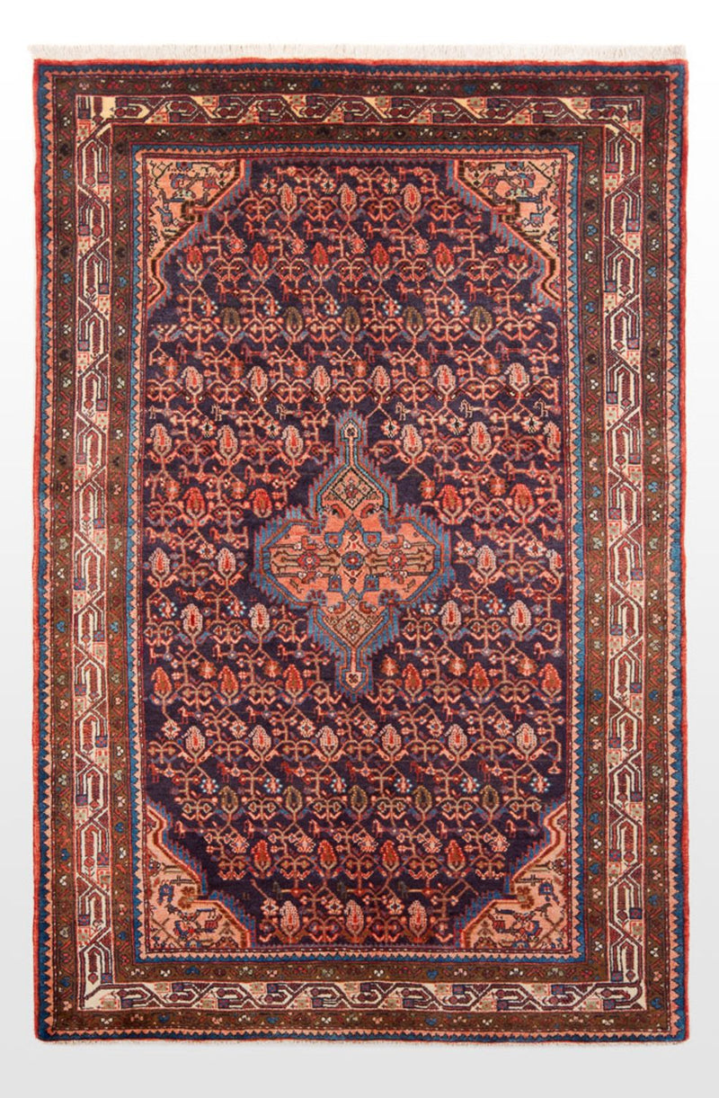 Persisk teppe - Nomadisk - 215 x 132 cm - mørkeblå