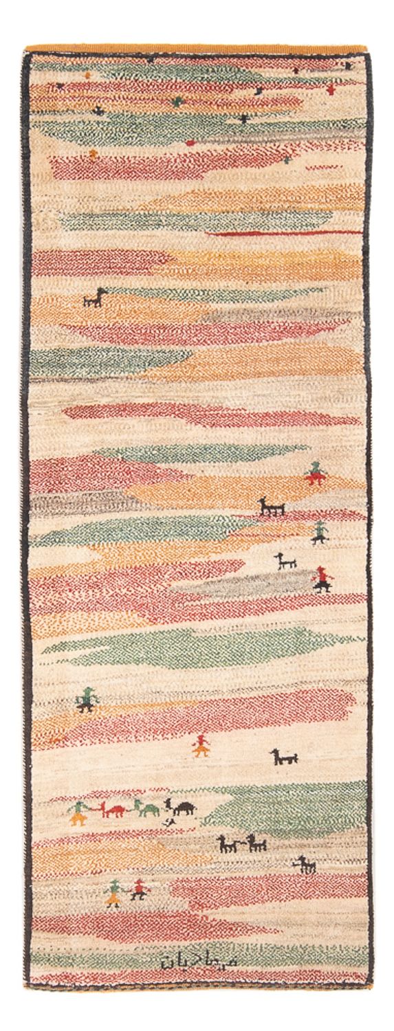 Persisk Gabbeh Teppe 78x205cm - Perserteppich Wollteppich