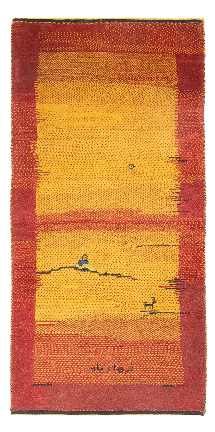 Persisk Gabbeh Teppe 88x188cm - Perserteppich Wollteppich