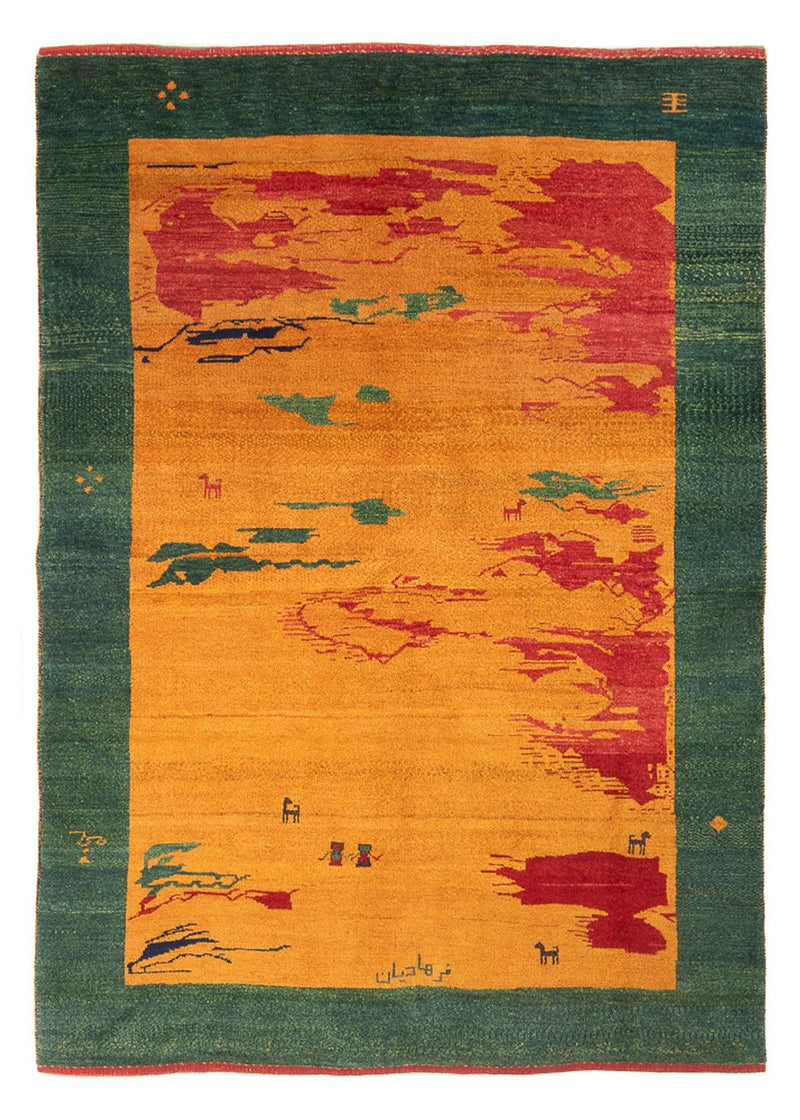 Persisk Gabbeh Teppe 163x207cm - Perserteppich Wollteppich