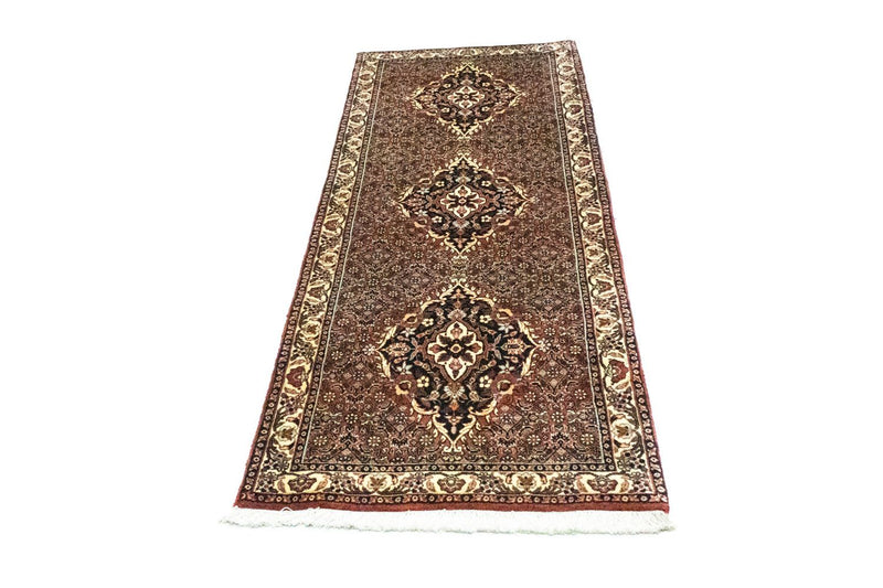 Løper Persisk teppe - Bijar - 190 x 72 cm - brun