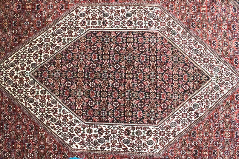 Persisk teppe - Bijar - 300 x 200 cm - rød