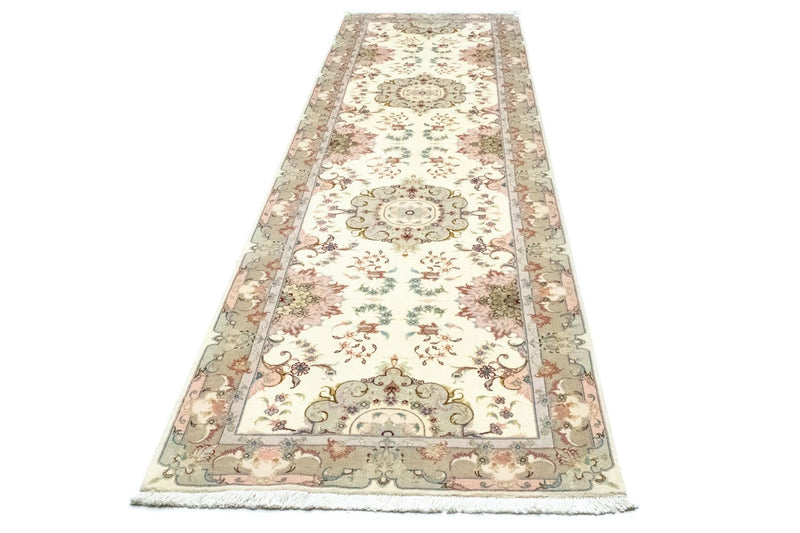 Løper Persisk teppe - Tabriz - 337 x 90 cm - beige