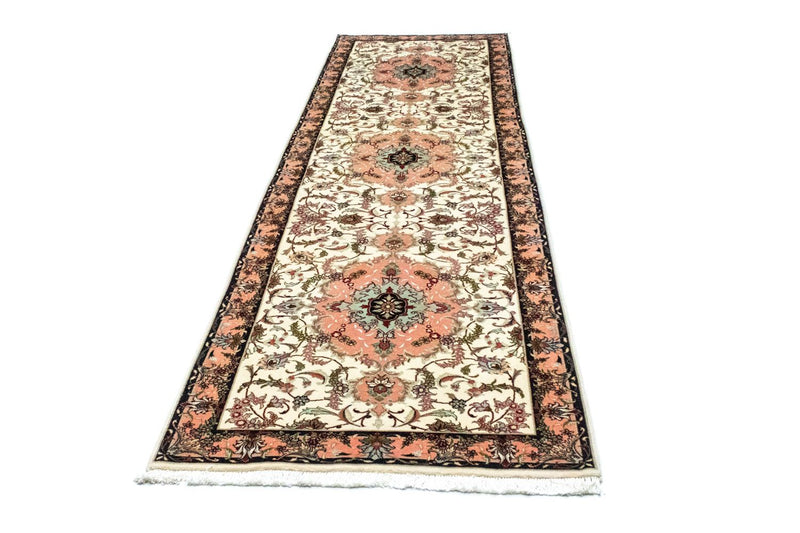 Løper Persisk teppe - Tabriz - 322 x 87 cm - beige