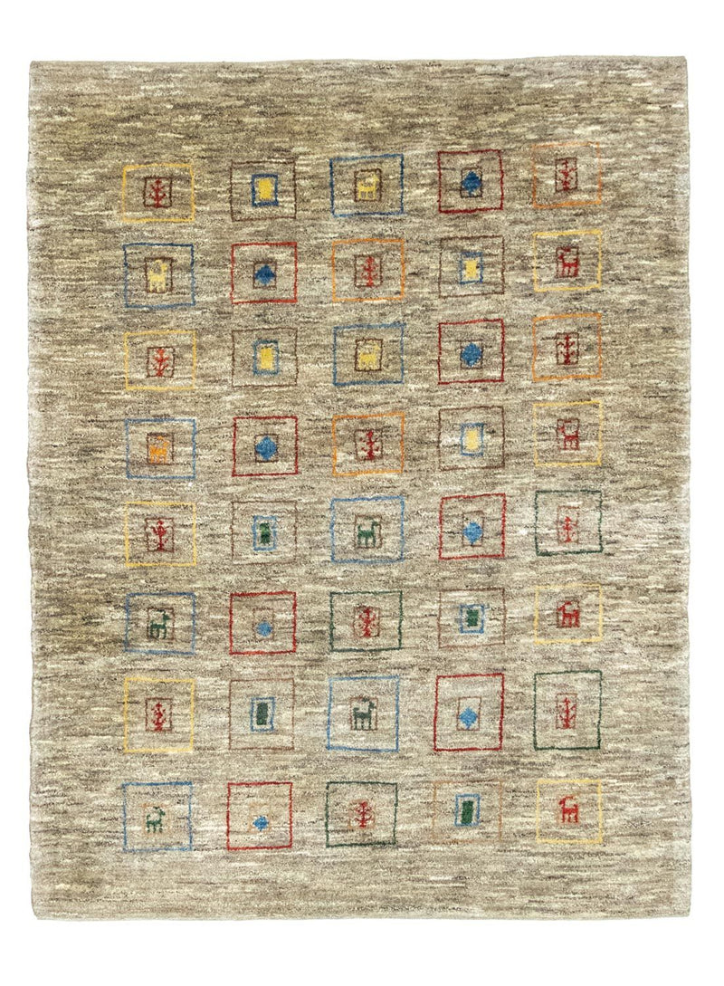 Persisk Gabbeh Teppe 206x154cm - Perserteppich Wollteppich