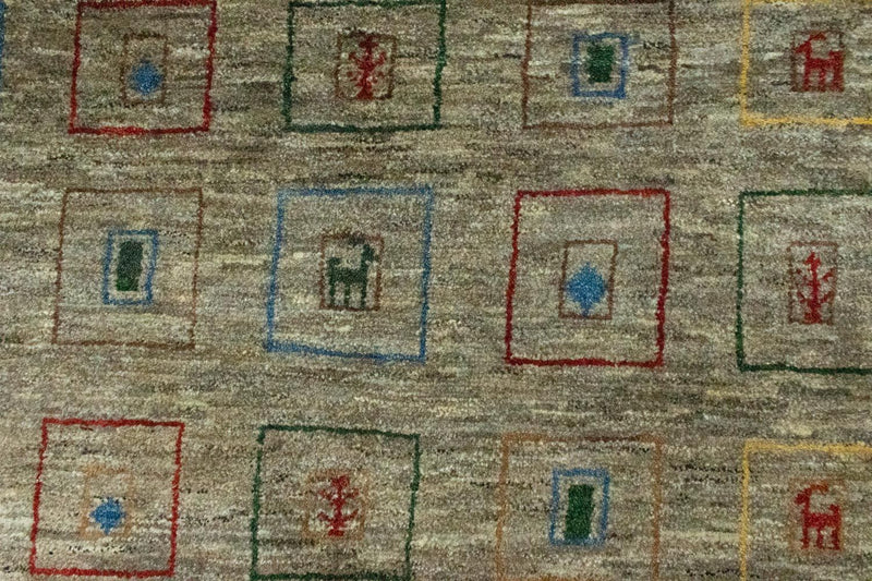 Persisk Gabbeh Teppe 206x154cm - Perserteppich Wollteppich