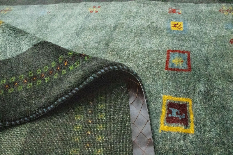 Persisk Gabbeh Teppe 195x142cm - Perserteppich Wollteppich