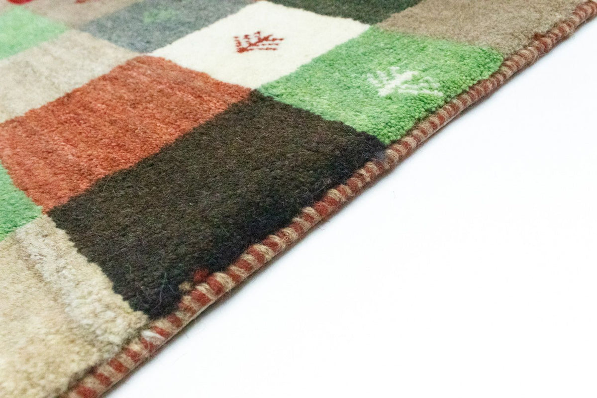 Persisk Gabbeh Teppe 100x134cm - Perserteppich Wollteppich