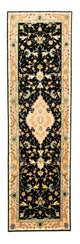 Løper Persisk teppe - Tabriz - Royal - 294 x 85 cm - svart