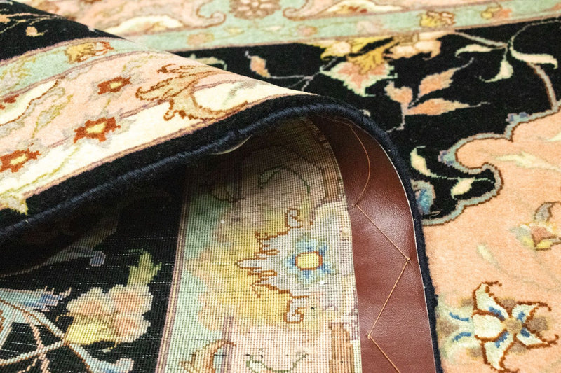 Løper Persisk teppe - Tabriz - Royal - 294 x 85 cm - svart