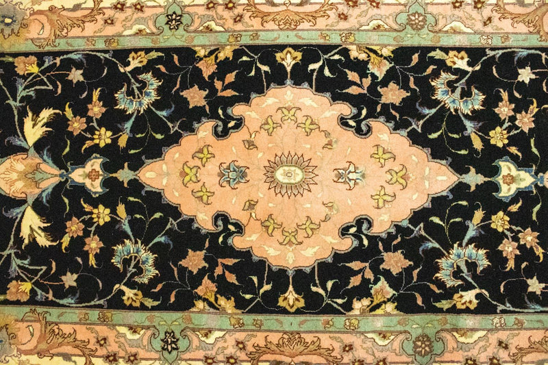 Løper Persisk teppe - Tabriz - Royal - 290 x 84 cm - svart