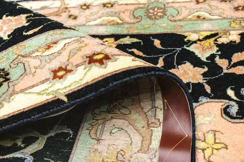 Løper Persisk teppe - Tabriz - Royal - 290 x 84 cm - svart