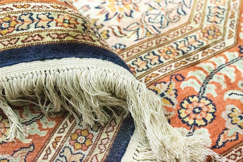 Kashmir silke Teppe 127x125cm - Orientalsk teppe