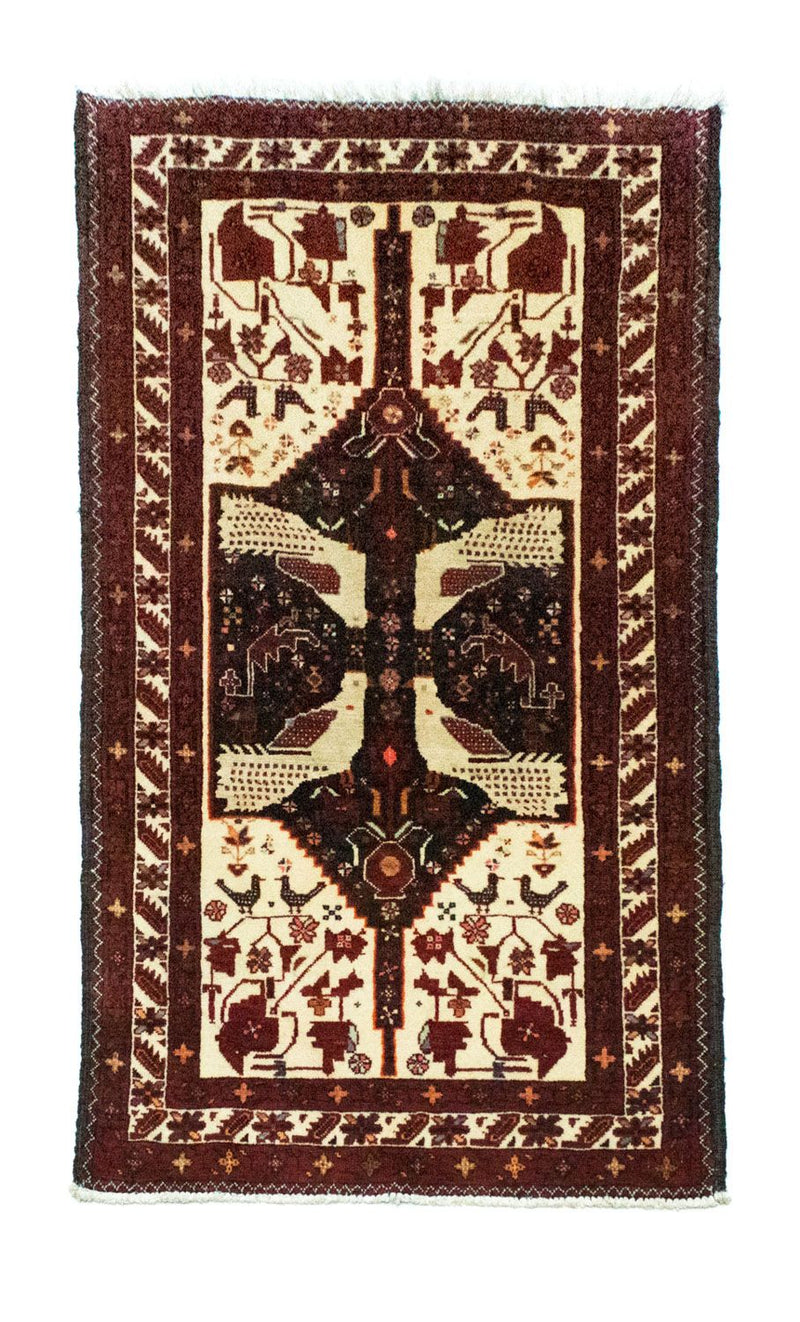 Løper Balutsj-teppe - 183 x 95 cm - beige