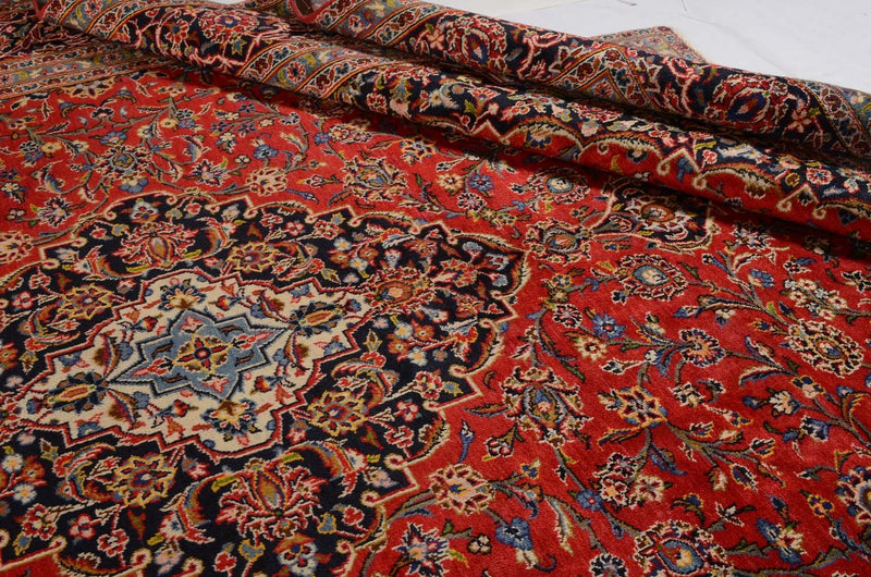 Persisk teppe - Keshan - 414 x 292 cm - rød