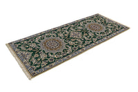 Løper Persisk teppe - Nain - Royal - 200 x 89 cm - mørkegrønn – product image