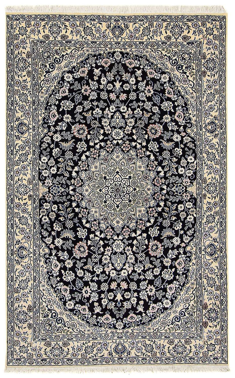 Persisk teppe - Nain - Royal - 204 x 128 cm - mørkeblå