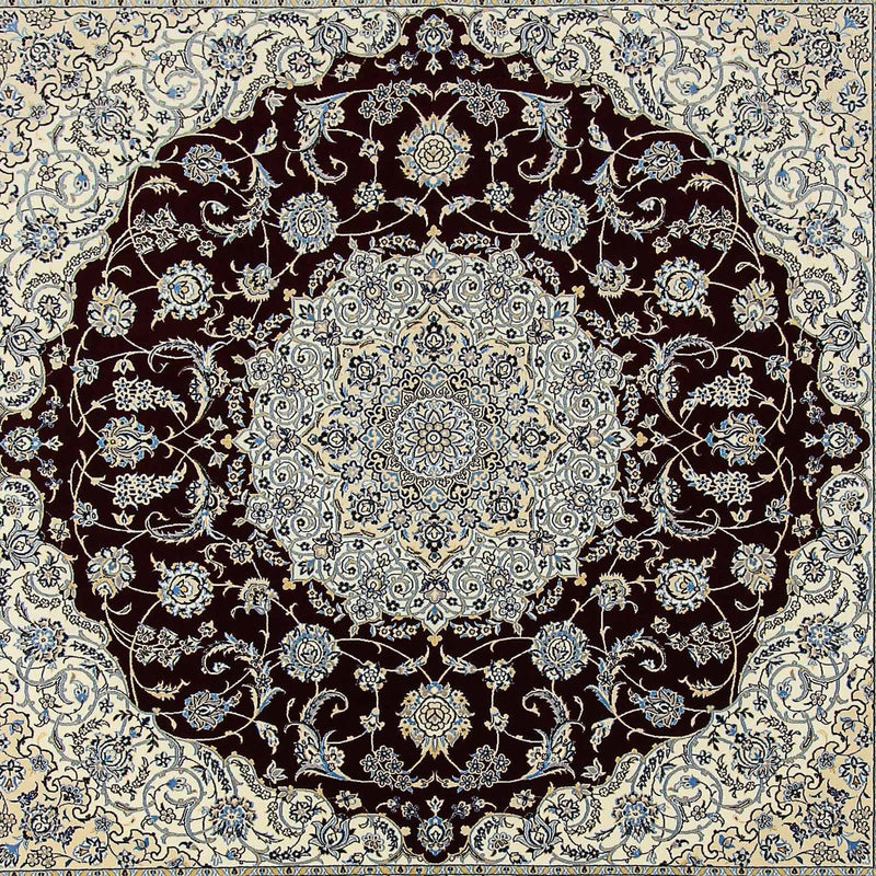 Persisk teppe - Nain - Premium square  - 260 x 252 cm - mørkeblå