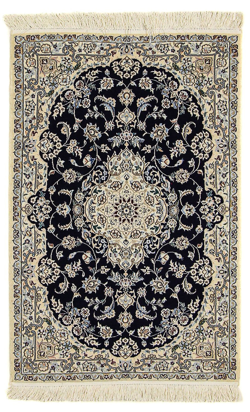 Persisk teppe - Nain - Premium - 123 x 80 cm - mørkeblå