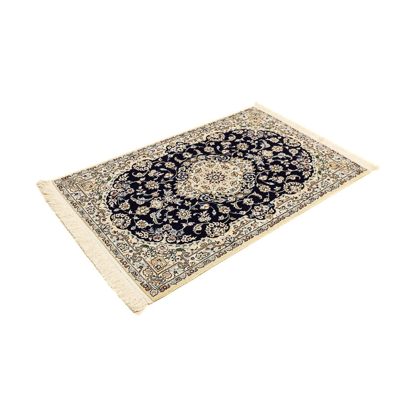 Persisk teppe - Nain - Premium - 123 x 80 cm - mørkeblå