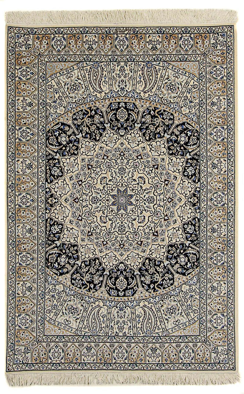 Persisk teppe - Nain - Premium - 190 x 128 cm - beige