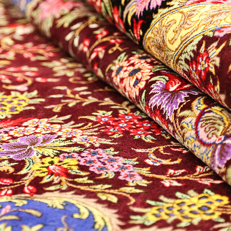 Qom silke Teppe 197x128cm - Persisk teppe