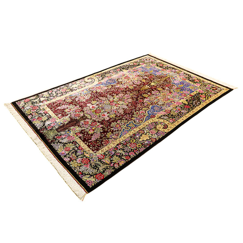 Qom silke Teppe 197x128cm - Persisk teppe
