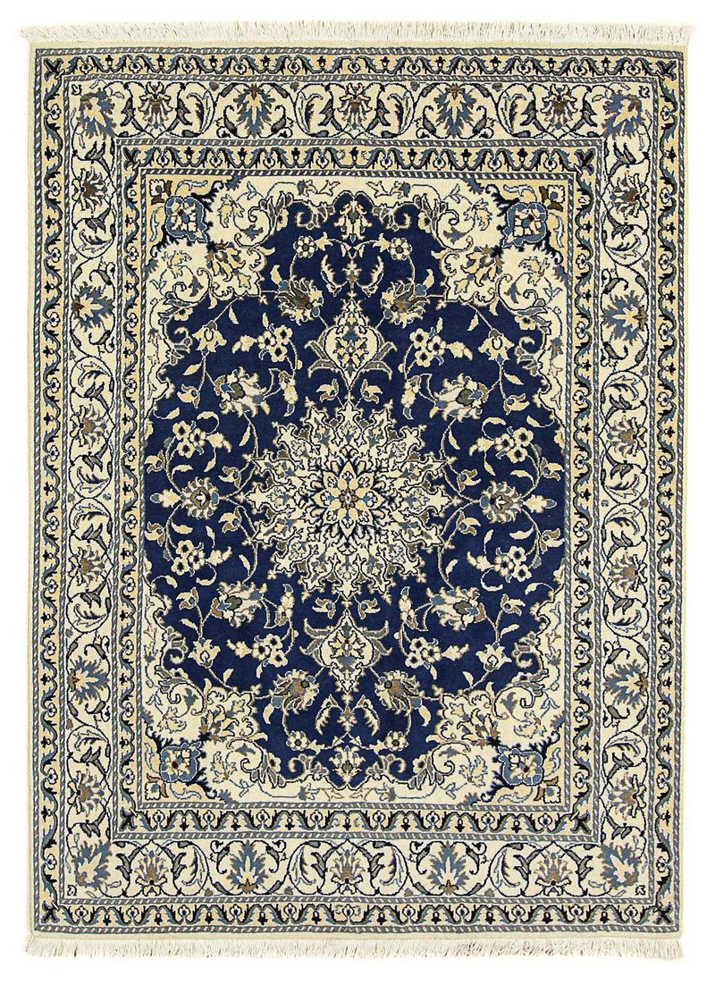 Persisk teppe - Nain - 196 x 145 cm - mørkeblå