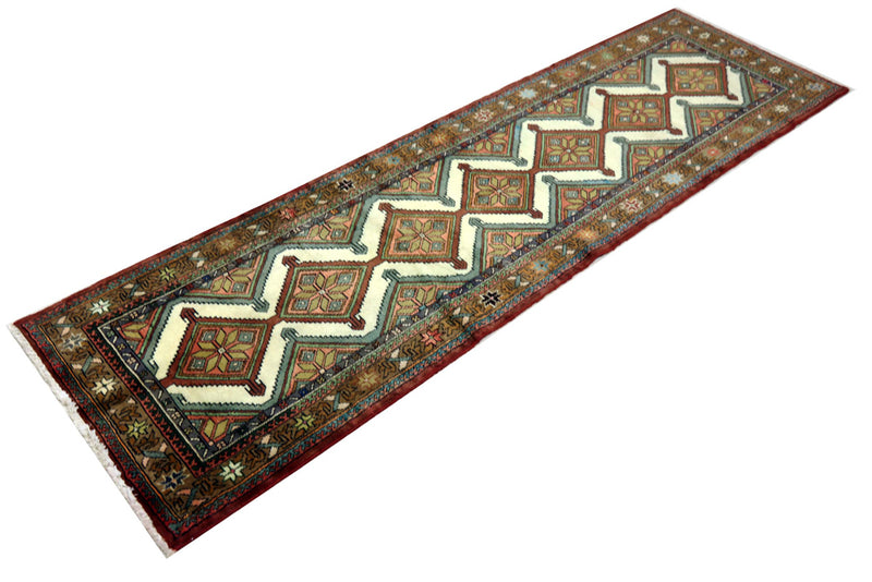 Løper Persisk teppe - Nomadisk - 286 x 83 cm - mørk beige