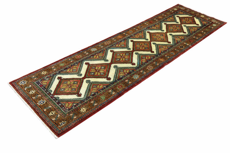 Løper Persisk teppe - Nomadisk - 286 x 83 cm - mørk beige