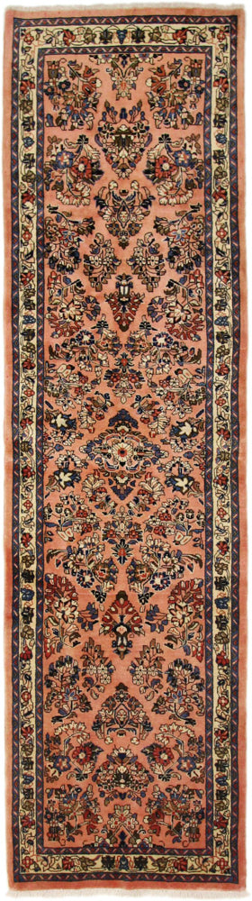 Løper Persisk teppe - klassisk - 300 x 80 cm - lys rød