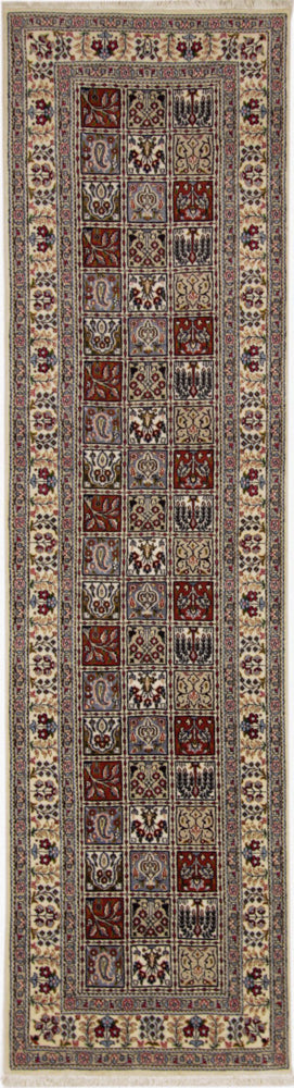 Løper Persisk teppe - klassisk - 298 x 78 cm - mørk beige