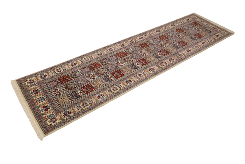 Løper Persisk teppe - klassisk - 298 x 78 cm - mørk beige