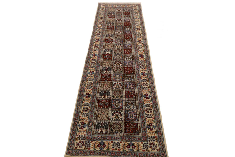 Løper Persisk teppe - klassisk - 298 x 78 cm - mørk beige
