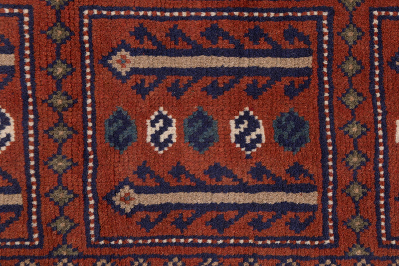 Løper Persisk teppe - Nomadisk - 195 x 60 cm - mørk rød