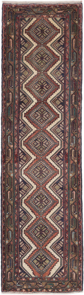 Løper Persisk teppe - Nomadisk - 308 x 87 cm - mørk beige