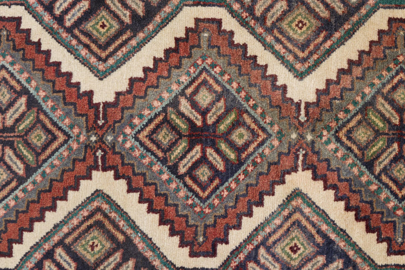 Løper Persisk teppe - Nomadisk - 308 x 87 cm - mørk beige
