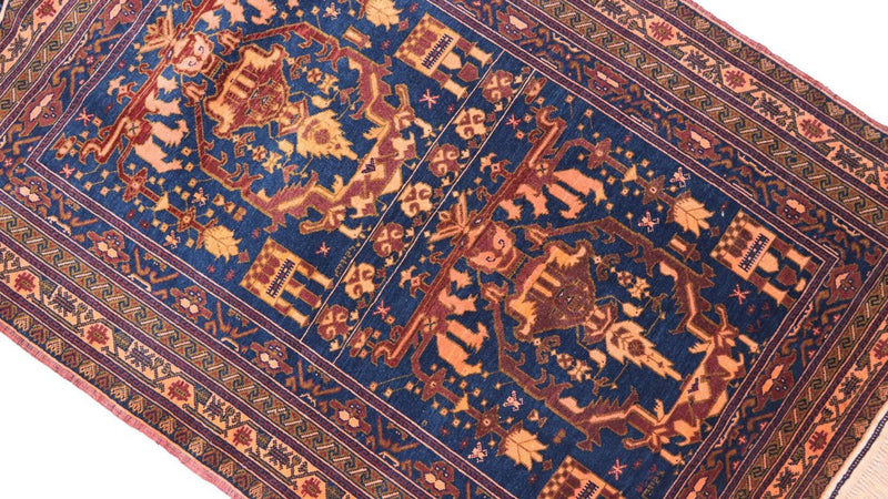 Afghansk teppe 136x95cm - Orientalsk teppe