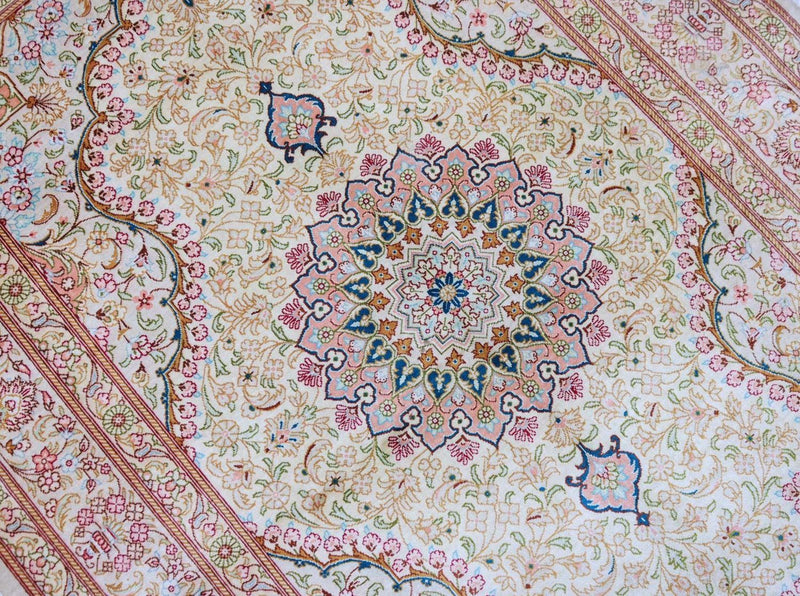 Qom silke Teppe 150x100cm - Persisk teppe