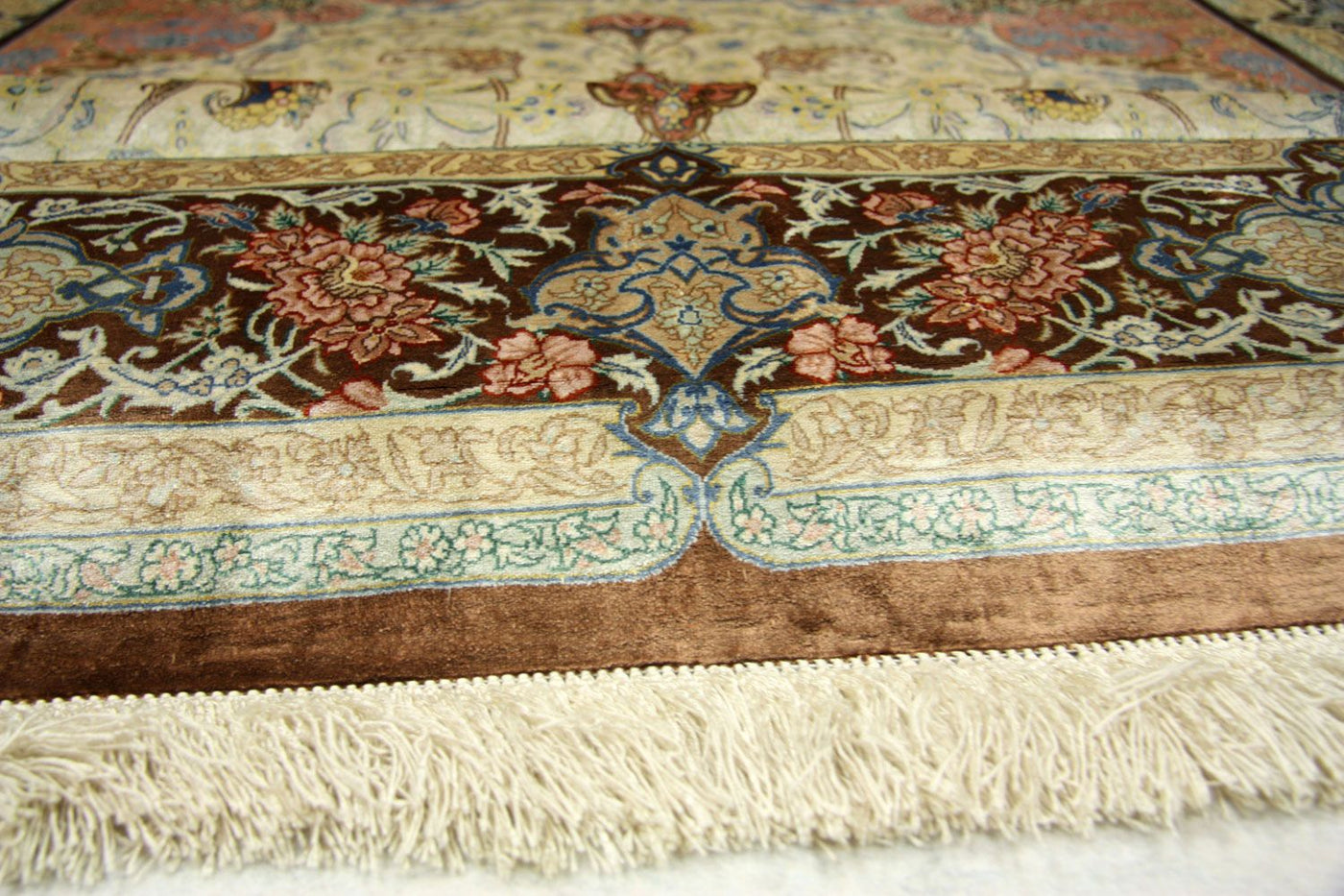 Qom silke Teppe 240x155cm - Persisk teppe