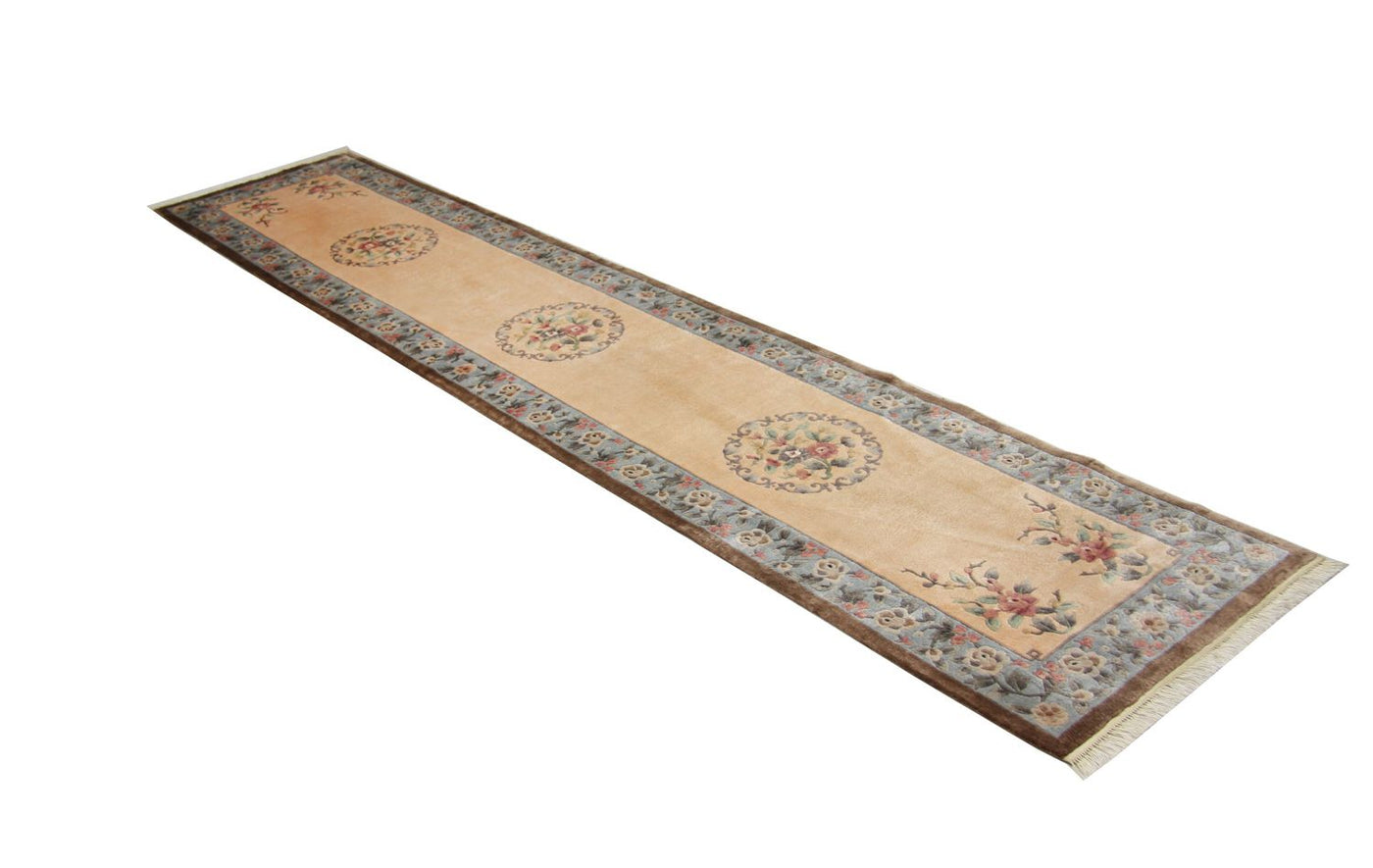 Kinesisk silke Teppe 337x70cm - Orientalsk teppe