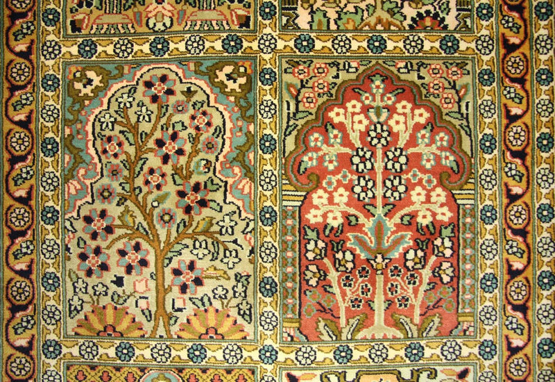 Kashmir silke Teppe 298x82cm - Orientalsk teppe