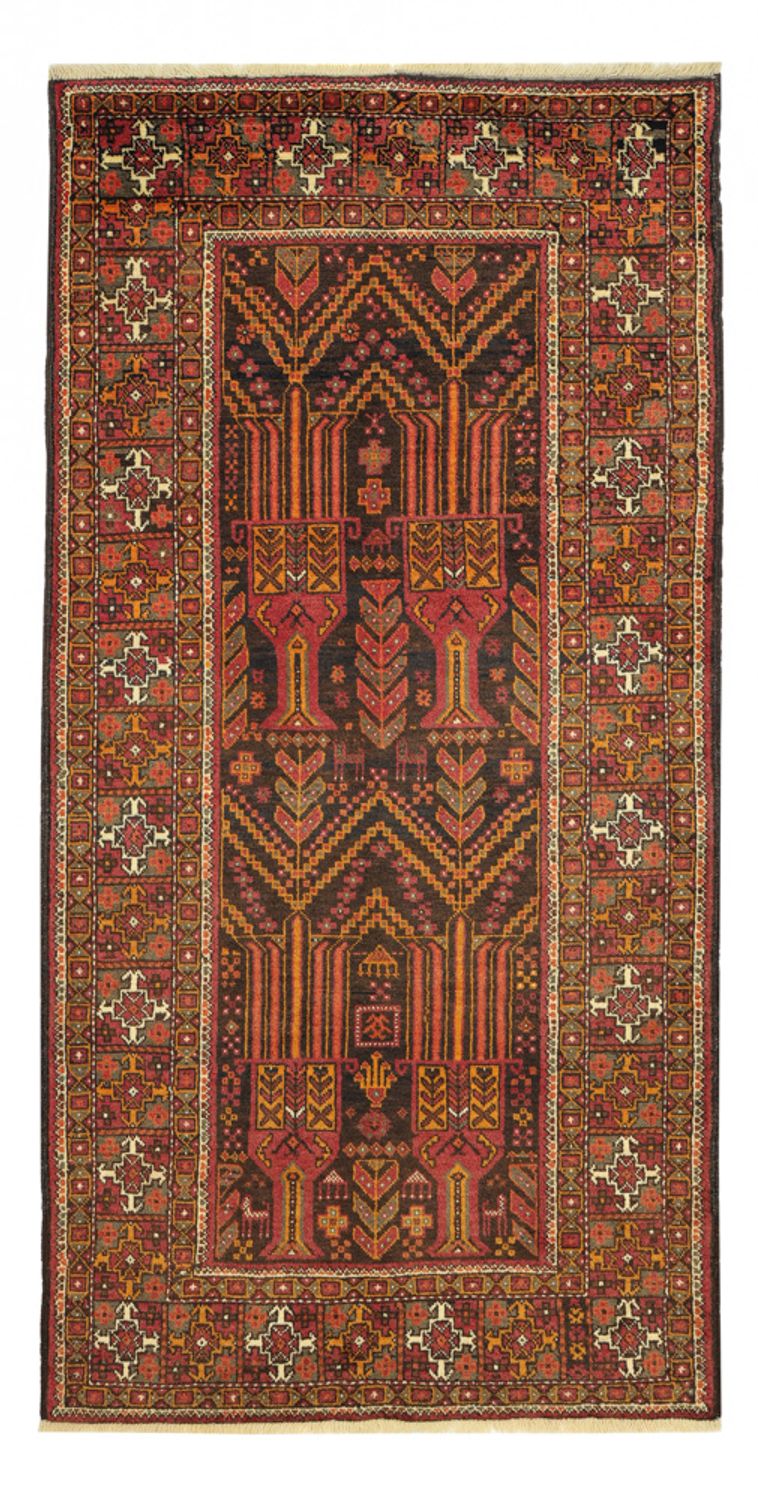 Løper Balutsj-teppe - 211 x 102 cm - flerfarget