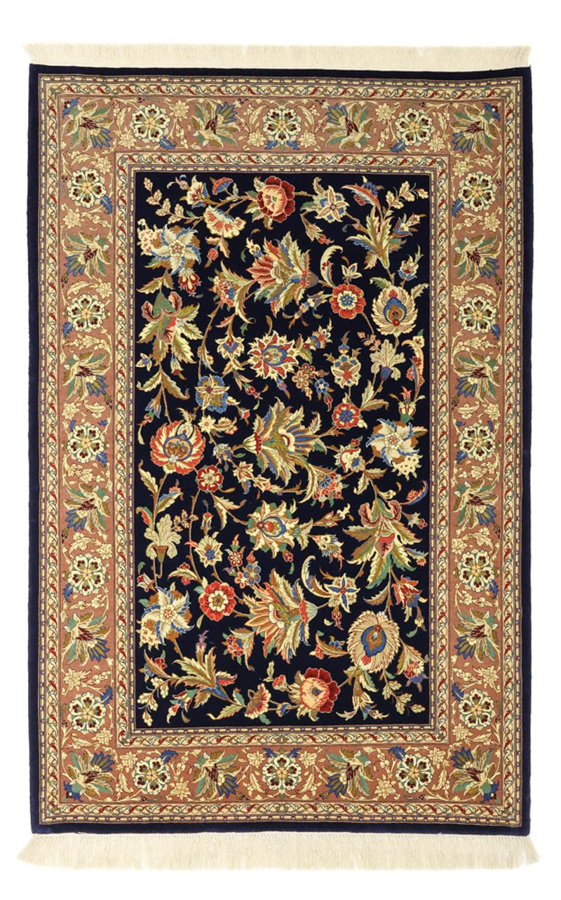 Persisk teppe - Isfahan - premium - 151 x 101 cm - mørkeblå