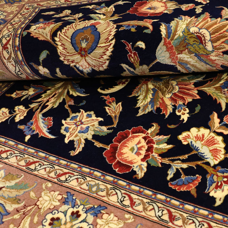 Persisk teppe - Isfahan - premium - 151 x 101 cm - mørkeblå