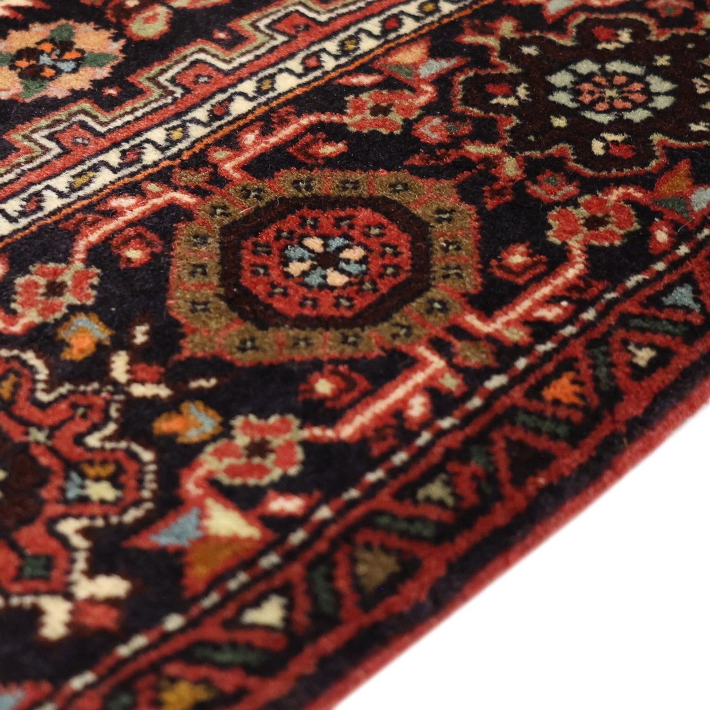 Persisk teppe - Nomadisk - 145 x 103 cm - mørk rød